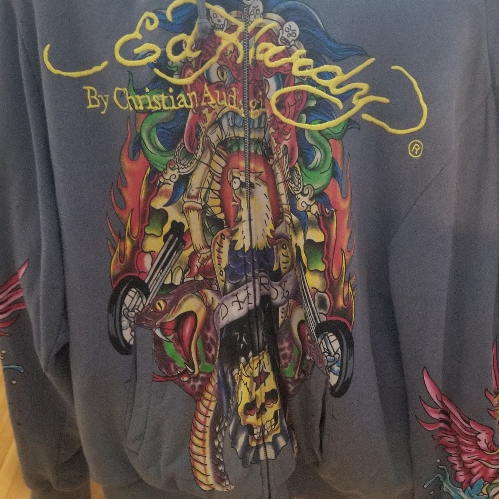 Ed Hardy by Christian Audigier lined sweatshirt
